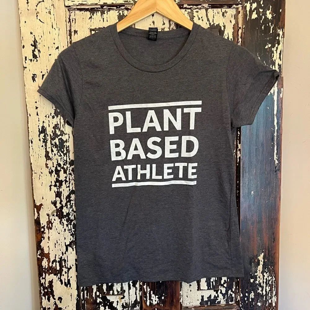Women’s Plant Based Athlete T-shirt. Size Medium.